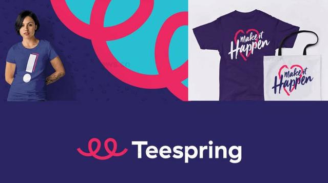 線條化logo設(shè)計-Teespring（t恤眾籌網(wǎng)站）logo設(shè)計