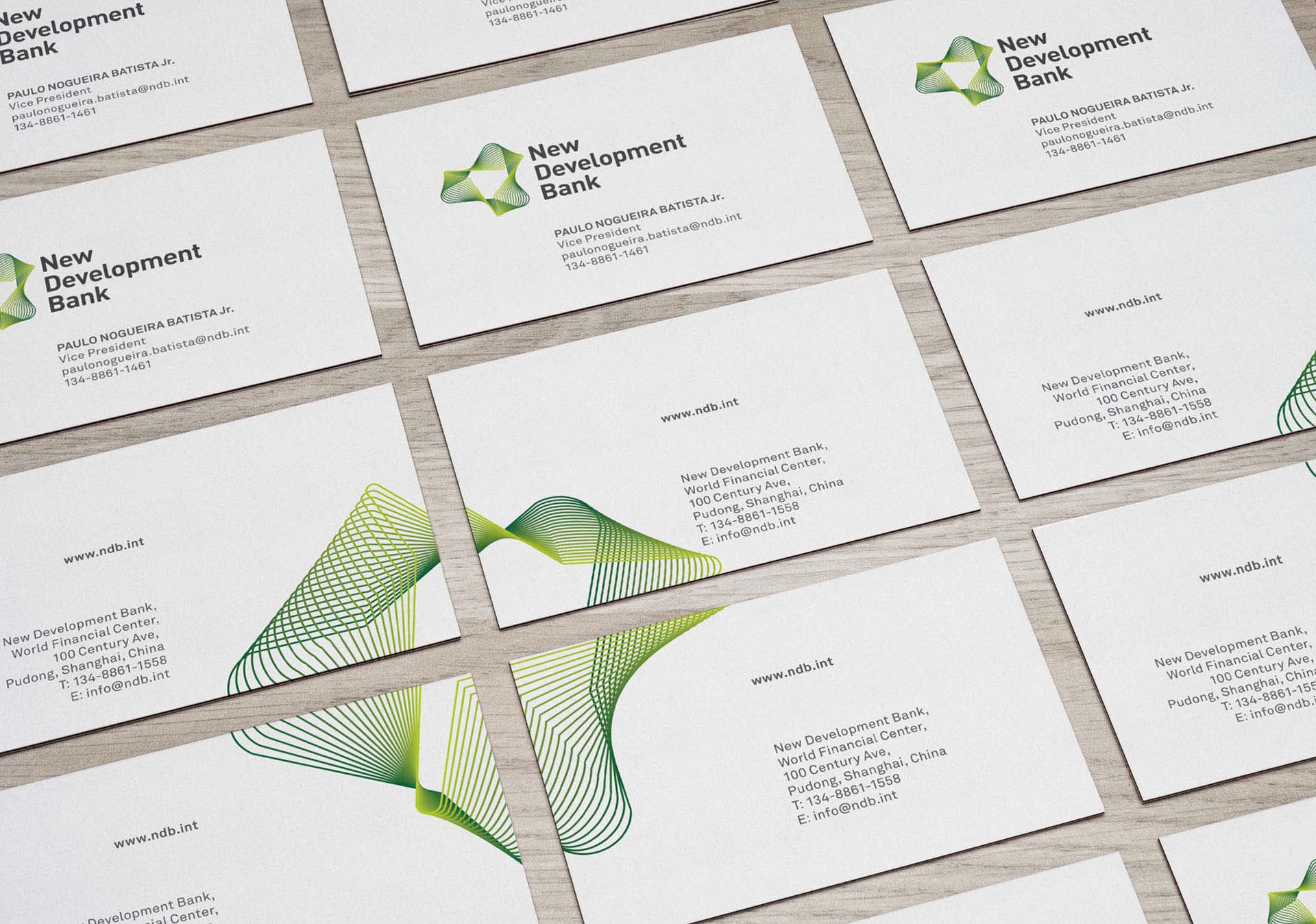 金磚國家新開發(fā)銀行標(biāo)識logo設(shè)計-可持續(xù)發(fā)展的動感線條logo