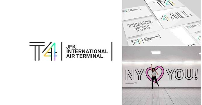 線條化logo設(shè)計-JFKIAT（肯尼迪國際機場4號航站樓）logo設(shè)計