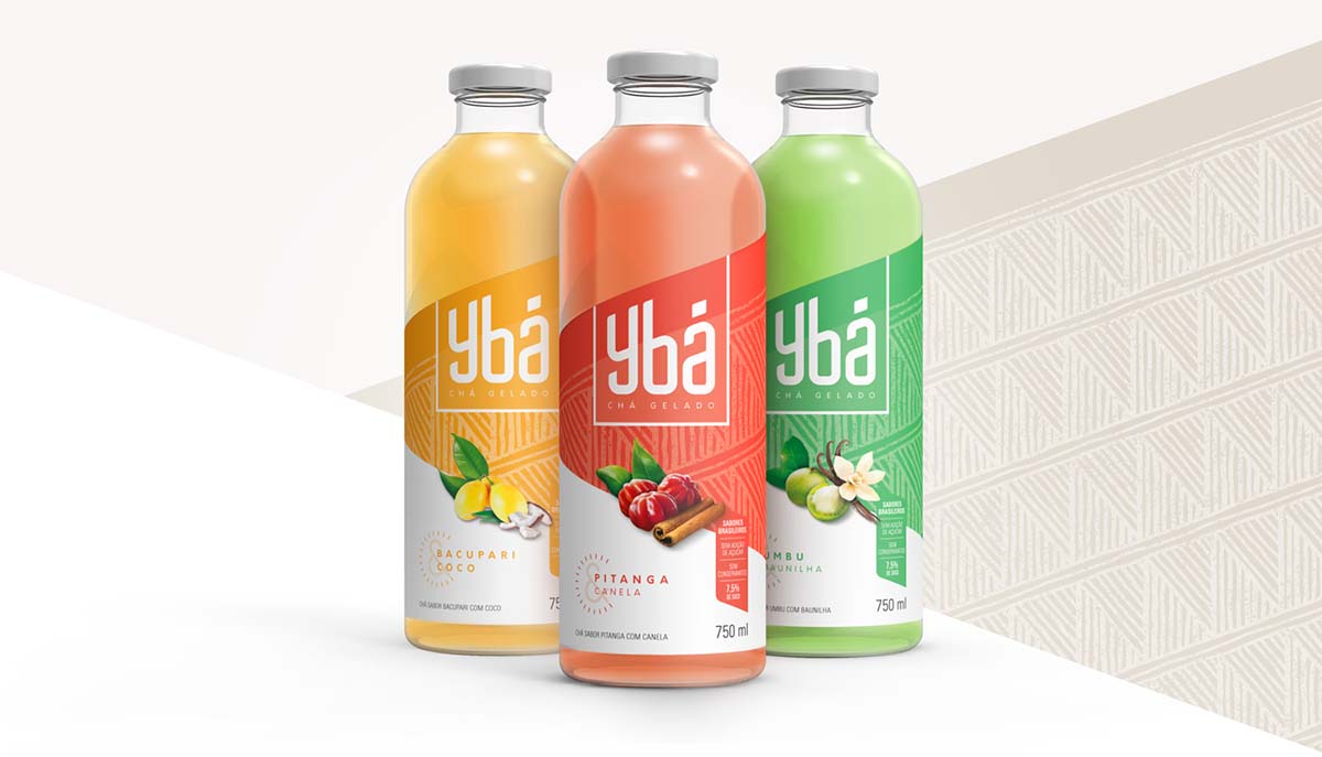 引用神話色彩和水果結(jié)合的Ybá冰茶飲料包裝設(shè)計(jì)欣賞