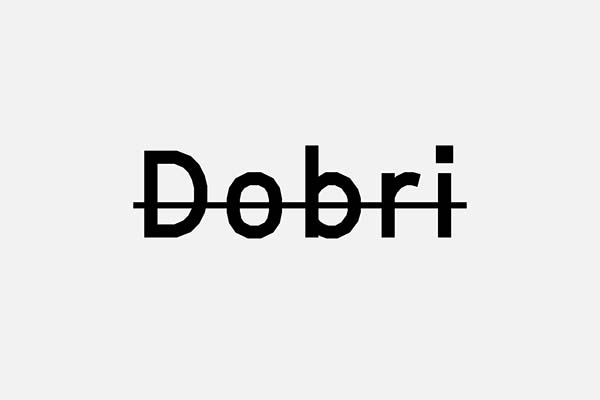 熒光涂鴉風(fēng)格Dobri啤酒品牌logo設(shè)計(jì)