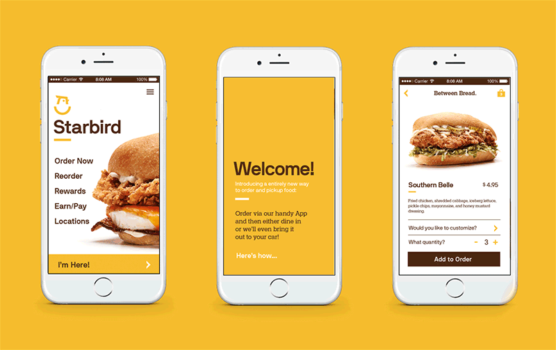 Starbird 炸雞快餐餐廳點(diǎn)餐APP設(shè)計(jì)-上海品牌設(shè)計(jì)公司