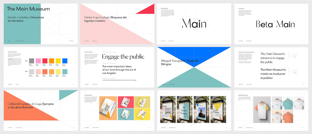 靈活多變簡約logo設(shè)計(jì)VI設(shè)計(jì)-洛杉磯博物館The Main更新品牌形象