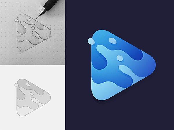 漸變膠印logo設(shè)計-2017年10個最受歡迎的或即將到來的logo設(shè)計趨勢-上海logo設(shè)計公司