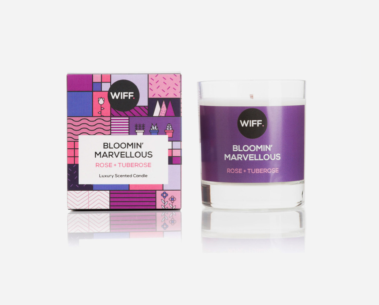 方形色塊插畫風(fēng)格 WIFF蠟燭香薰包裝設(shè)計-上海包裝設(shè)計公司