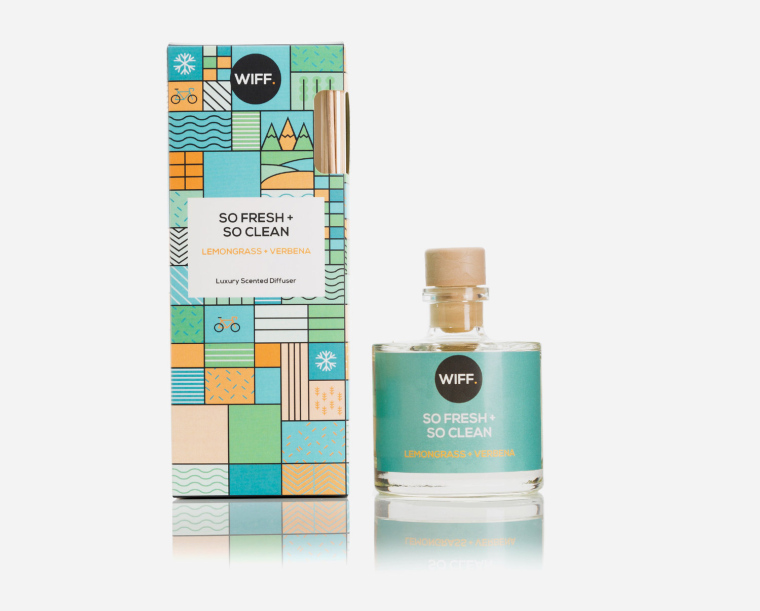 方形色塊插畫風(fēng)格 WIFF蠟燭香薰包裝設(shè)計-上海包裝設(shè)計公司