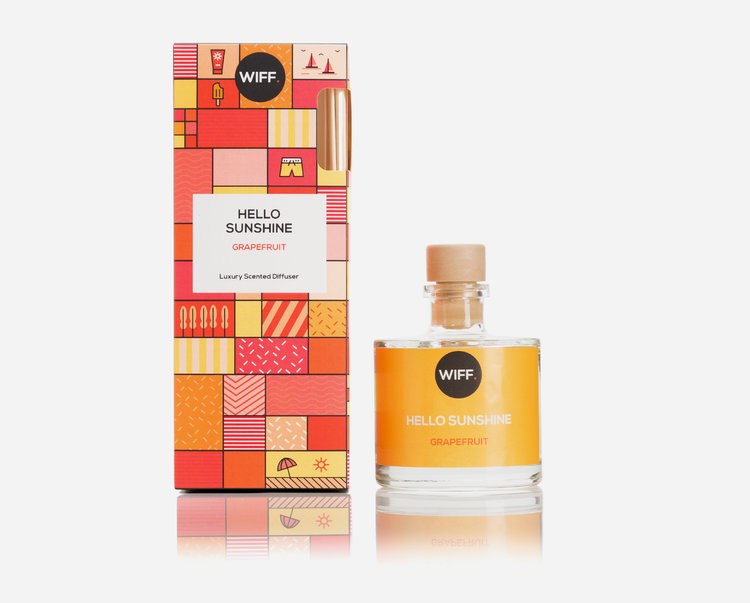 方形色塊插畫風(fēng)格 WIFF蠟燭香薰包裝設(shè)計-上海包裝設(shè)計公司