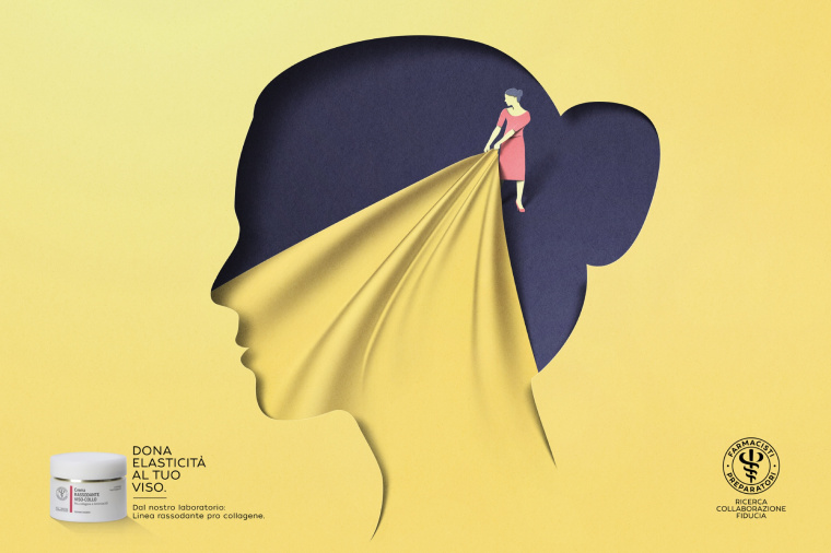 Farmacisti Preparatori美容保健產(chǎn)品平面廣告創(chuàng)意“年輕篇”-臉部