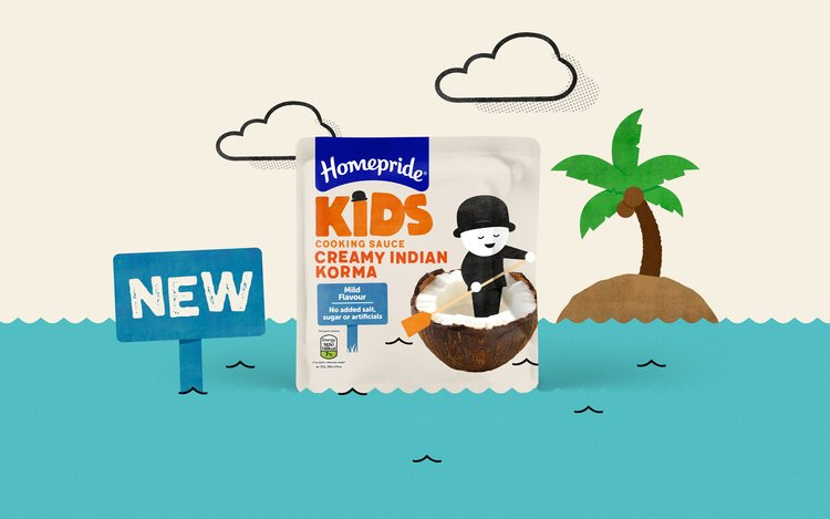 Homepride Kids兒童食品包裝設計，簡潔有創(chuàng)意的兒童游戲插畫設計