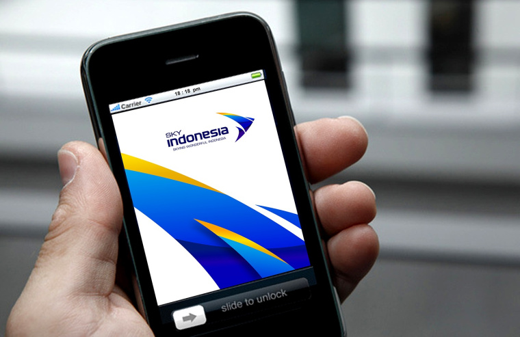 SKY INDONESIA航空公司logo設(shè)計(jì)：代表印尼航空安全\精準(zhǔn)\效率文化\友好的箭鳥logo