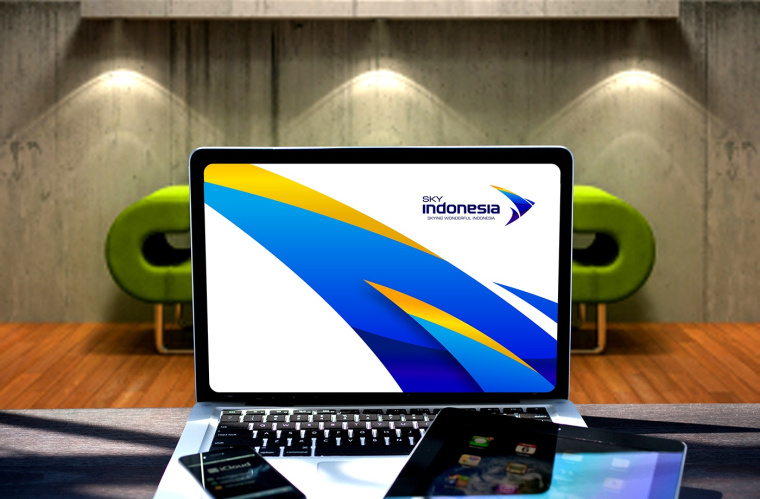 SKY INDONESIA航空公司logo設(shè)計(jì)：代表印尼航空安全\精準(zhǔn)\效率文化\友好的箭鳥logo