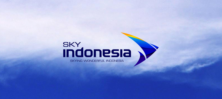 SKY INDONESIA航空公司logo設(shè)計(jì)：代表安全\精準(zhǔn)\效率文化\友好的箭鳥logo設(shè)計(jì)