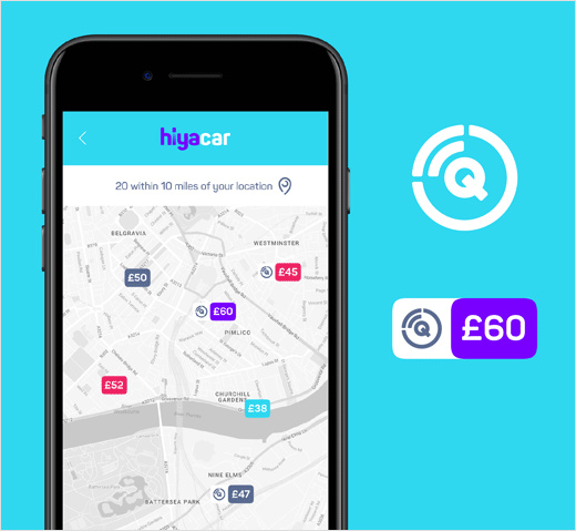 Hiyacar汽車共享平臺品牌形象設(shè)計-網(wǎng)站設(shè)計與手機APP界面設(shè)計，完美的動態(tài)多彩漸變風(fēng)格