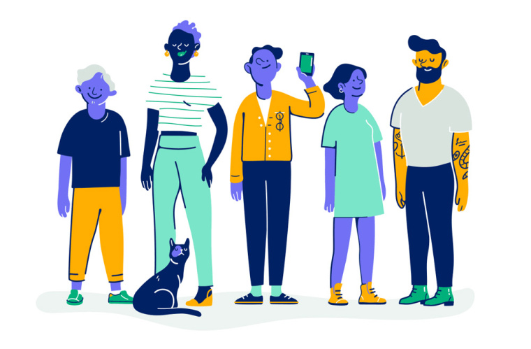 Bene數(shù)字金融科技公司個性插畫風(fēng)VI品牌形象設(shè)計 Bene數(shù)字金融科技公司個性插畫風(fēng)VI品牌形象設(shè)計