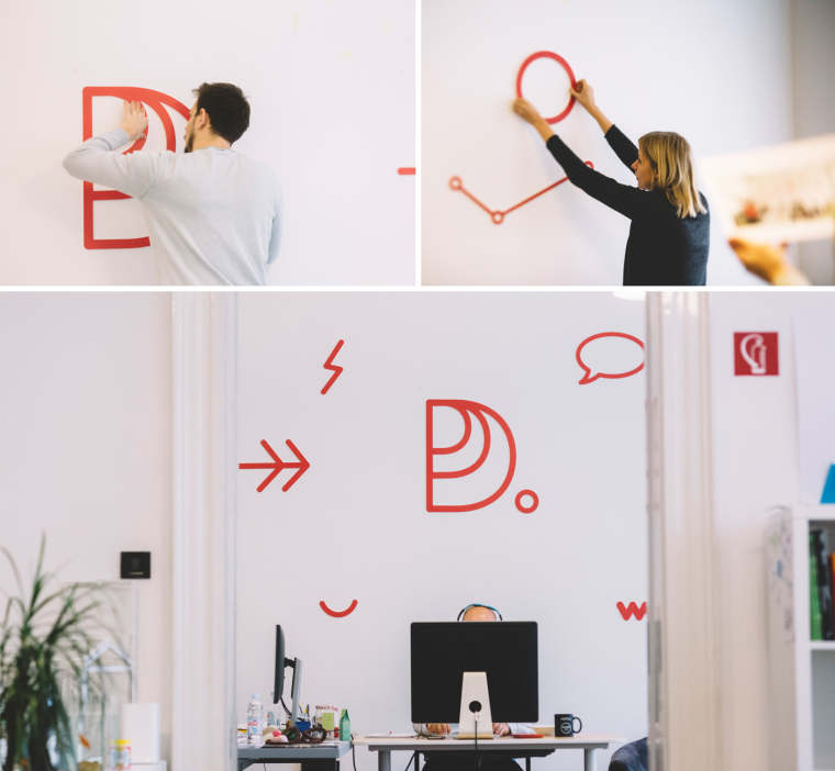 Drap廣告公司VI設(shè)計/公司視覺識別VI形象設(shè)計，極具吸引力的配色與線條插畫