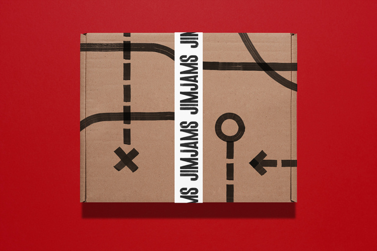 JimJams 服裝設(shè)計(jì)公司企業(yè)形象設(shè)計(jì)，非常個(gè)性的箭頭線條圖案