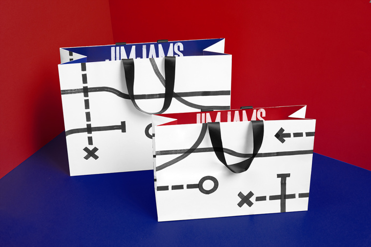 JimJams 服裝設(shè)計(jì)公司企業(yè)形象設(shè)計(jì)，非常個(gè)性的箭頭線條圖案