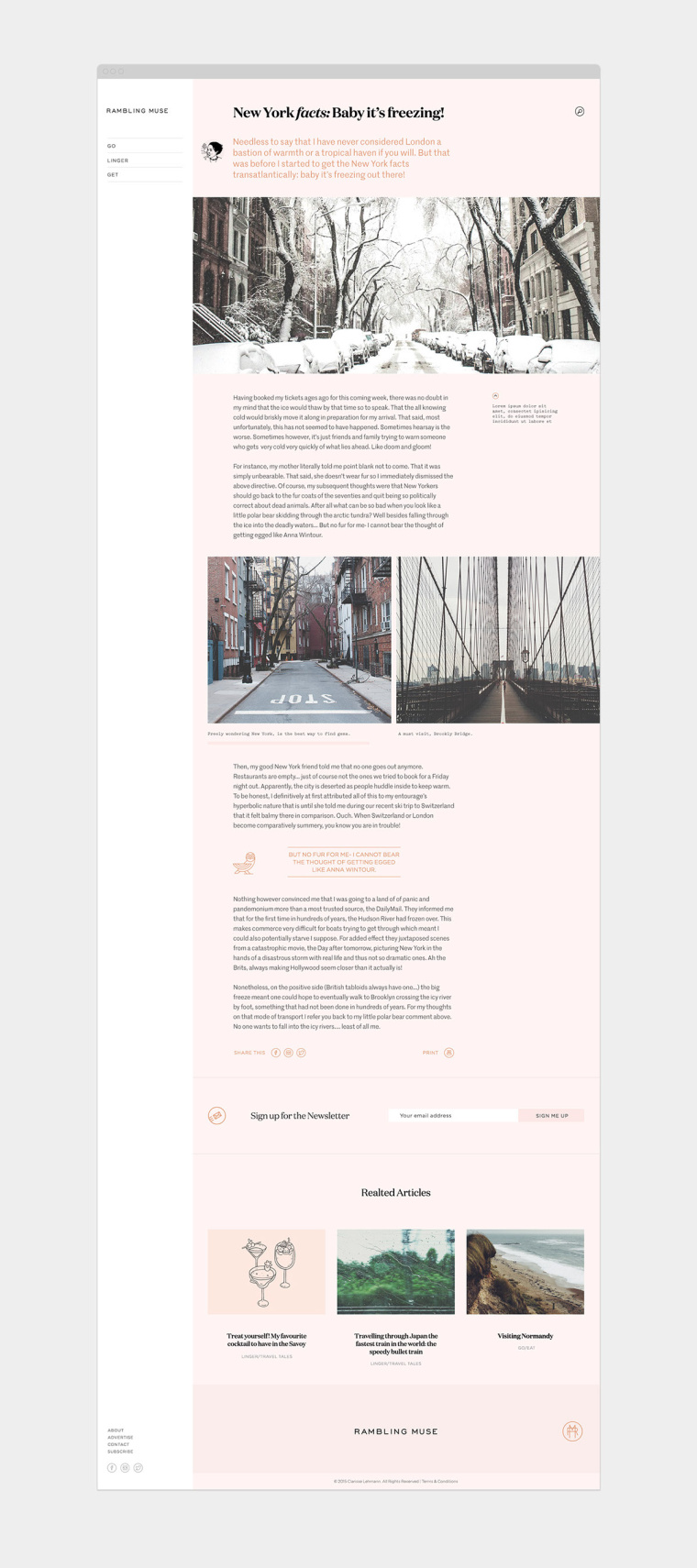 Rambling繆斯餐飲品牌形象設(shè)計-網(wǎng)站設(shè)計