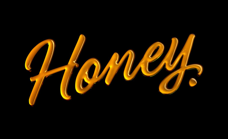 Jim Beam 蜂蜜金黃色徽標(biāo)logo設(shè)計(jì)-立體手寫字