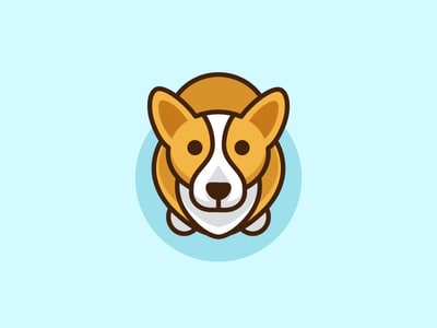 棕色的小狗logo設(shè)計(jì)