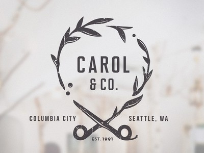 剪刀與文本組合獨特的發(fā)廊logo設(shè)計-上海logo設(shè)計公司