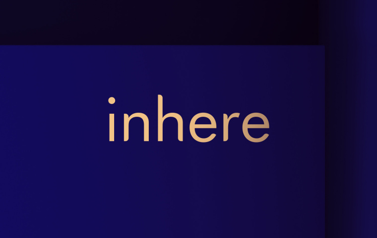 奢侈藍金藝術風格冥想工作室Inhere公司logo設計VI設計-上海logo設計VI設計公司