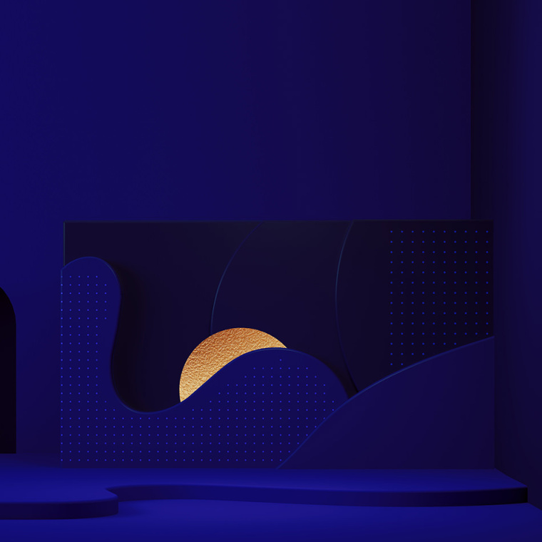 奢侈藍金藝術風格冥想工作室Inhere公司logo設計VI設計-上海logo設計VI設計公司