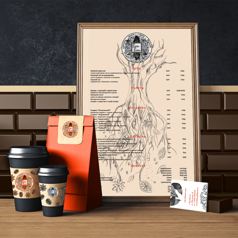 食物花卉圖案徽標(biāo)風(fēng)格 BonBon 咖啡廳餐廳標(biāo)志設(shè)計VI形象設(shè)計欣賞 食物花卉圖案徽標(biāo)風(fēng)格 BonBon 咖啡廳餐廳標(biāo)志設(shè)計VI形象設(shè)計欣賞