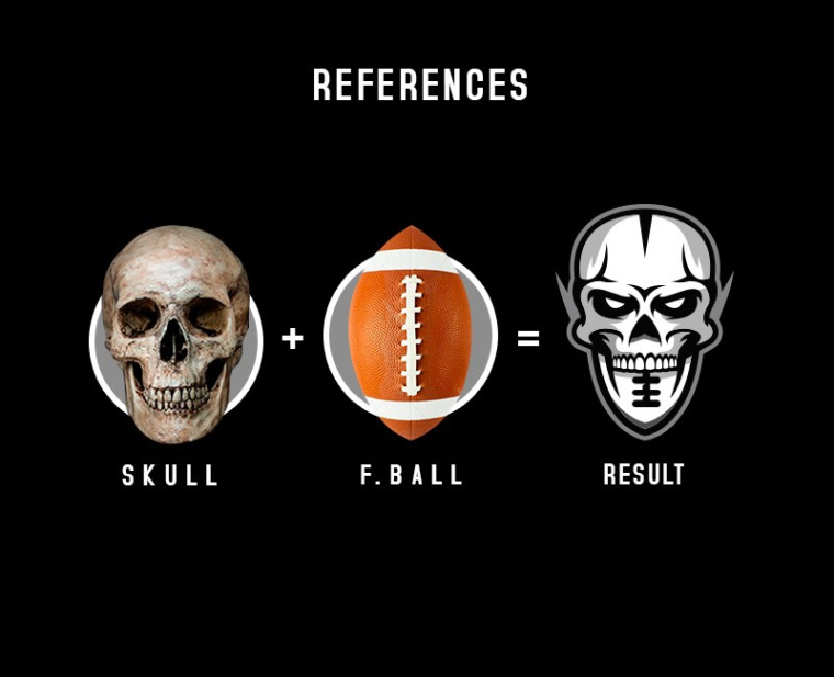 Whitehall 橄欖球聯(lián)盟體育標(biāo)志設(shè)計(jì)，挑戰(zhàn)視覺的骷髏形象