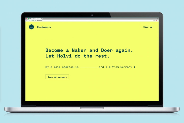 銀行品牌Holvi視覺形象VI設(shè)計(jì)，被圓角軟化的多邊形創(chuàng)意