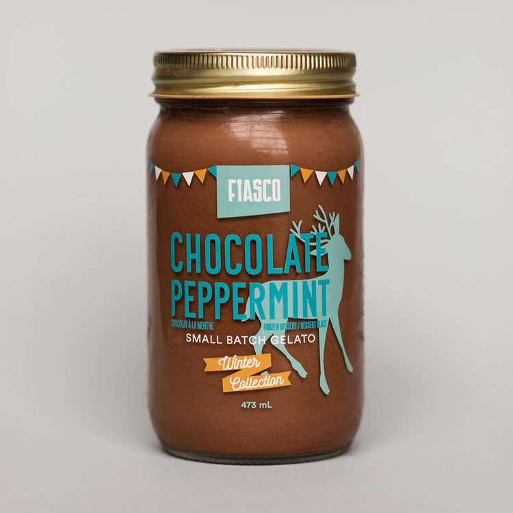 動物圖案風 Fiasco 意式冰淇淋甜食冬季版包裝設計-麋鹿