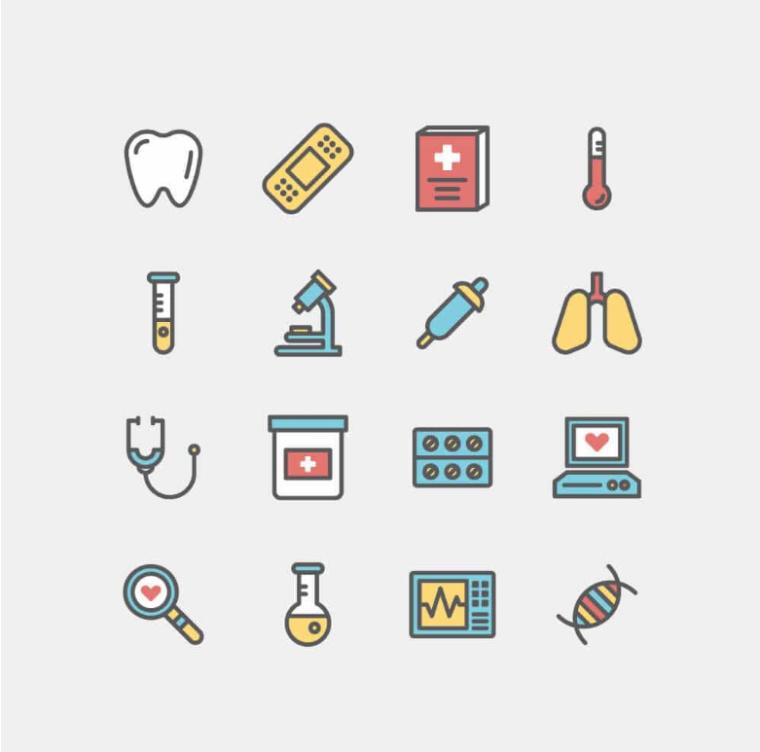 上海平面設(shè)計(jì)公司分享一組醫(yī)療圖標(biāo)設(shè)計(jì)