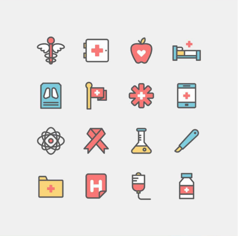 上海平面設(shè)計(jì)公司分享一組醫(yī)療圖標(biāo)設(shè)計(jì)