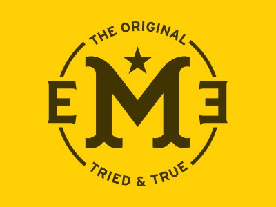 黃色圓形加字母logo設(shè)計(jì)