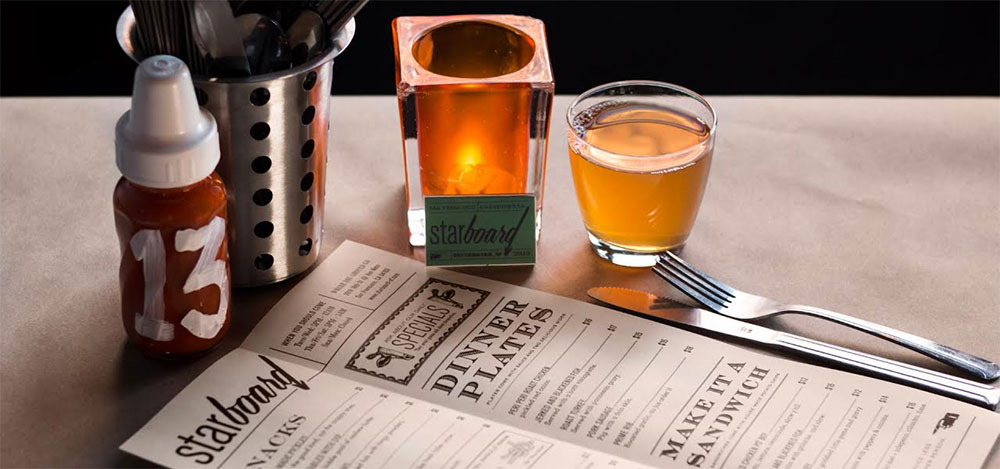 Starboard餐廳餐飲品牌形象設(shè)計－充分創(chuàng)意，復(fù)古和手繪的藝術(shù)風(fēng)格－上海品牌設(shè)計公司