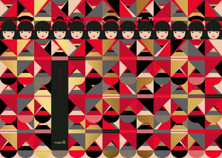 驚艷您眼球的Make B.口紅包裝設(shè)計，一股濃郁艷麗的東方風(fēng)情插畫