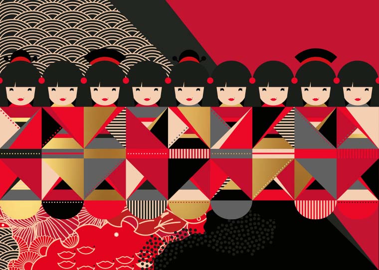 驚艷您眼球的Make B.口紅包裝設(shè)計，一股濃郁艷麗的東方風(fēng)情插畫