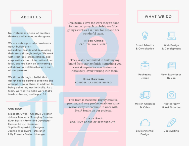 使用大號字體的宣傳冊三折頁設(shè)計-上海宣傳冊設(shè)計公司