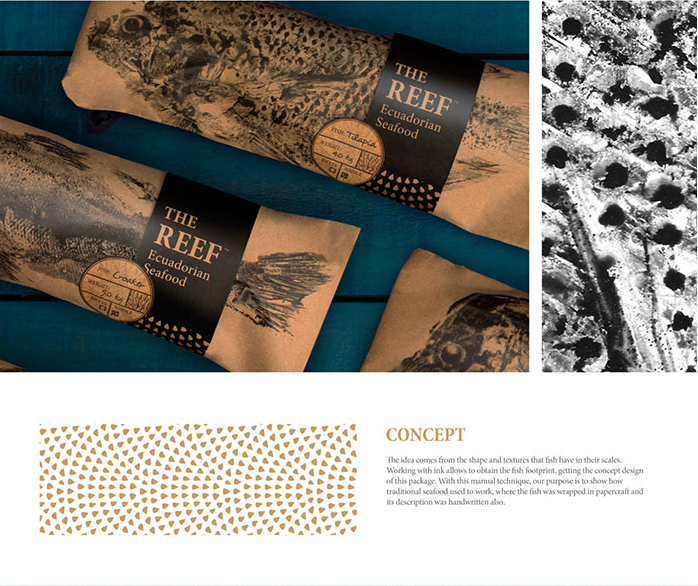 通過拓印設(shè)計的Reef 品牌海魚海鮮產(chǎn)品包裝設(shè)計欣賞-上海包裝設(shè)計公司