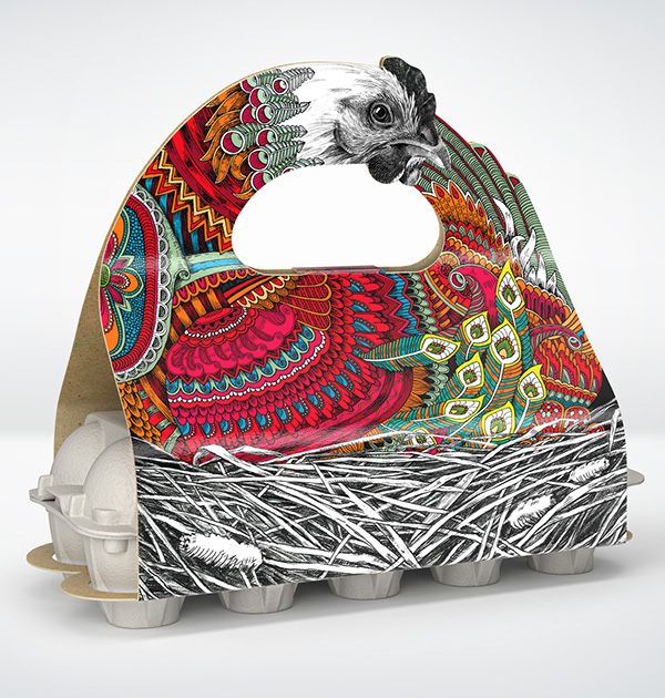 Layer Hen 雞蛋盒包裝設(shè)計(jì)“母雞插畫篇”-上海農(nóng)產(chǎn)品包裝設(shè)計(jì)公司