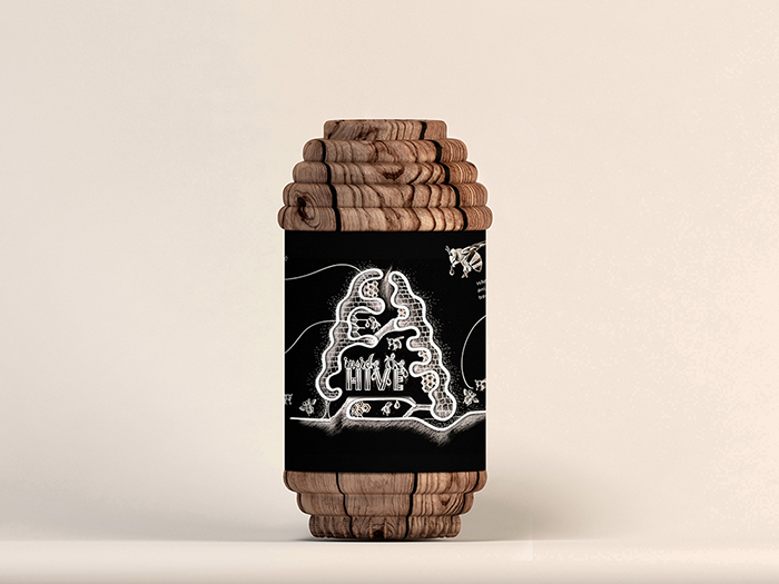 像蜂巢的蜂蜜蜂膠創(chuàng)意包裝設計-上海包裝設計公司