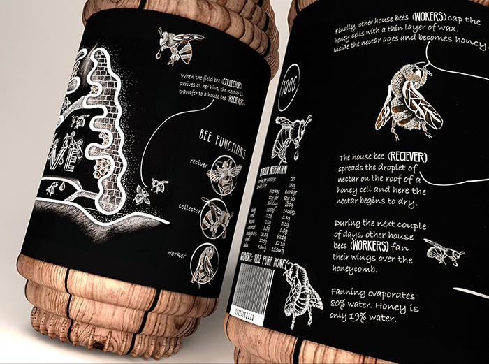 像蜂巢的蜂蜜蜂膠創(chuàng)意包裝設計-上海包裝設計公司