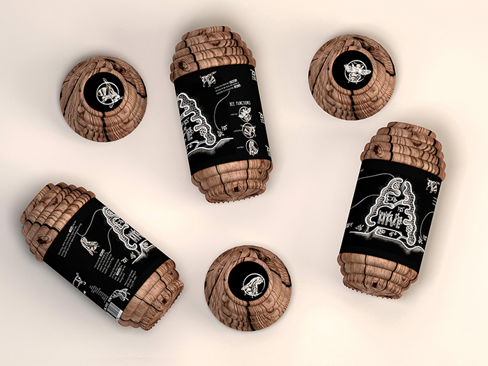 像蜂巢的蜂蜜蜂膠創(chuàng)意包裝設計-上海包裝設計公司