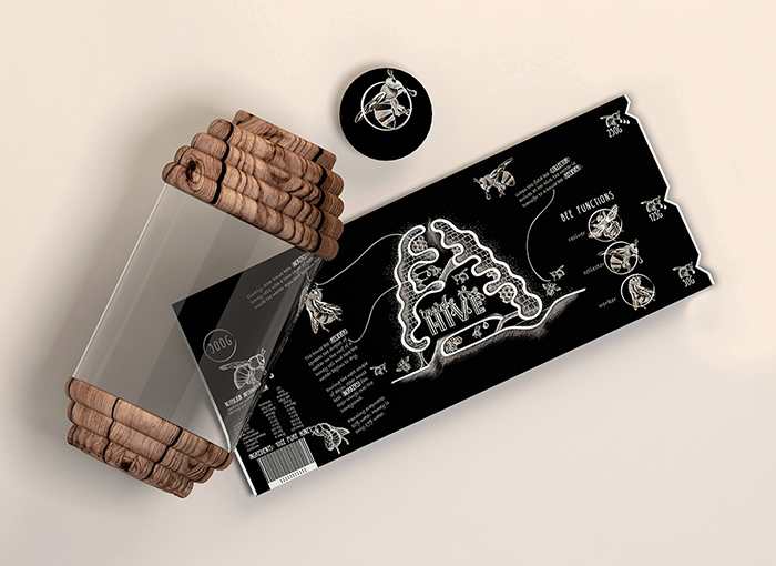 像蜂巢的蜂蜜蜂膠創(chuàng)意包裝設計-上海包裝設計公司