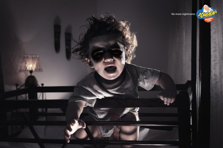 印度Kiddo''''s紙尿褲平面創(chuàng)意廣告“噩夢”篇-上海廣告設計公司