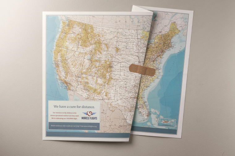 美國(guó)Miracle Flights航空平面創(chuàng)意廣告——“治愈的地圖”篇