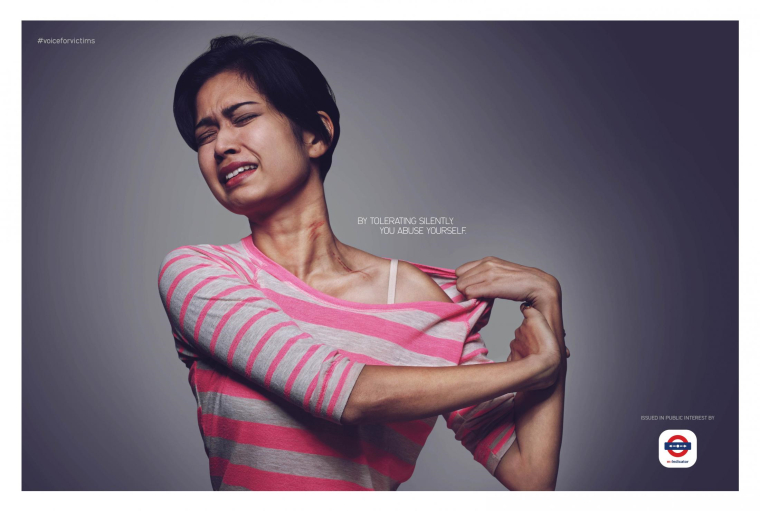 印度公益廣告欣賞——請(qǐng)不要忍受虐待“受害者的聲音”篇平面創(chuàng)意廣告 印度公益廣告欣賞——請(qǐng)不要忍受虐待“受害者的聲音”篇平面創(chuàng)意廣告