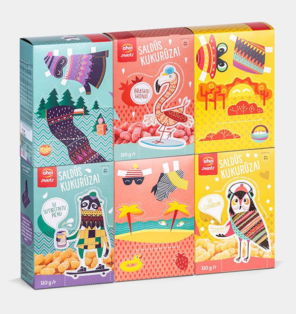 Oho 兒童休閑零食趣味食品包裝設(shè)計-上海包裝設(shè)計公司