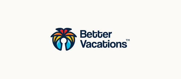 Better Vacations 完美的假期度假棕櫚樹logo-上海logo設(shè)計公司-上海品牌設(shè)計公司
