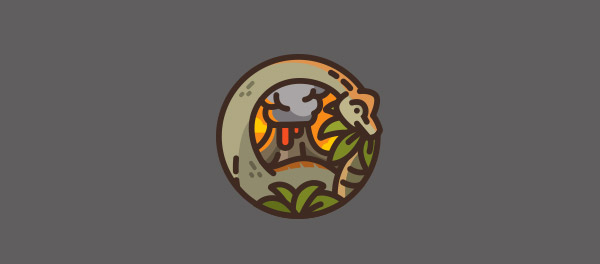 迪諾圓形恐龍標(biāo)志設(shè)計(jì)-上海標(biāo)志設(shè)計(jì)公司